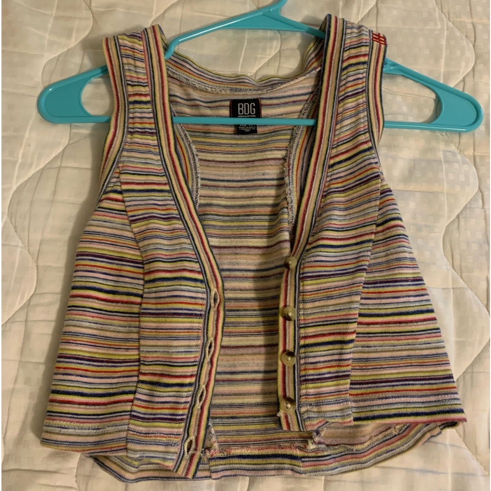 Urban Outfitters button up vest multicolored